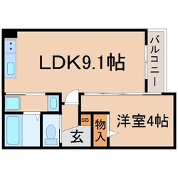 杭瀬駅 徒歩9分 2階の物件間取画像